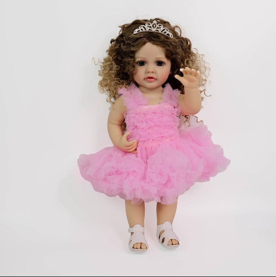 22 inch Betty Heirloom herboren pop gewogen zacht lichaam, magnetische fopspeen en handgemaakte wimpers, CE-gecertificeerd cadeau voor meisjes