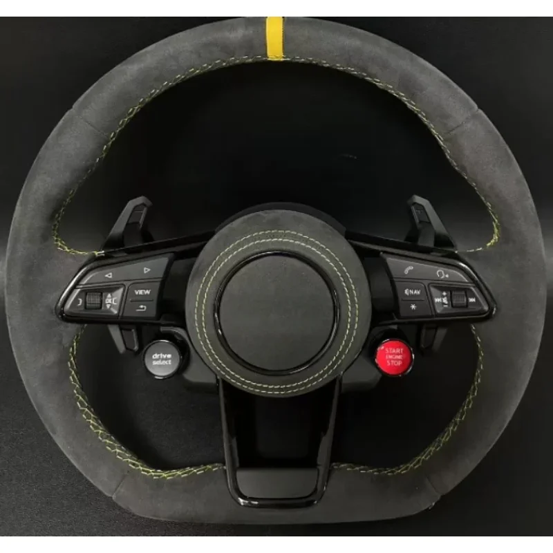 

Fully steering wheel For Audi A3 A4 A5 S3 S4 S5 B9 Refit Upgraded Multi-Function Leather Suede Flat Bottom Steering Wheel Sport