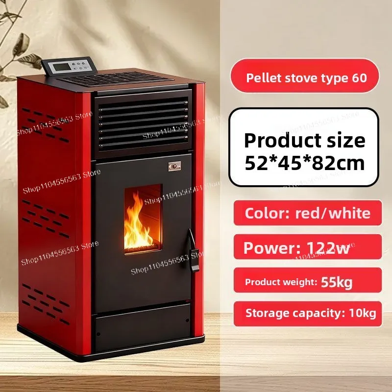 New Eco-Friendly Biomass Pellet Heating Stove Automatic Smart Indoor Smoke-Free Home Heating Equipment
