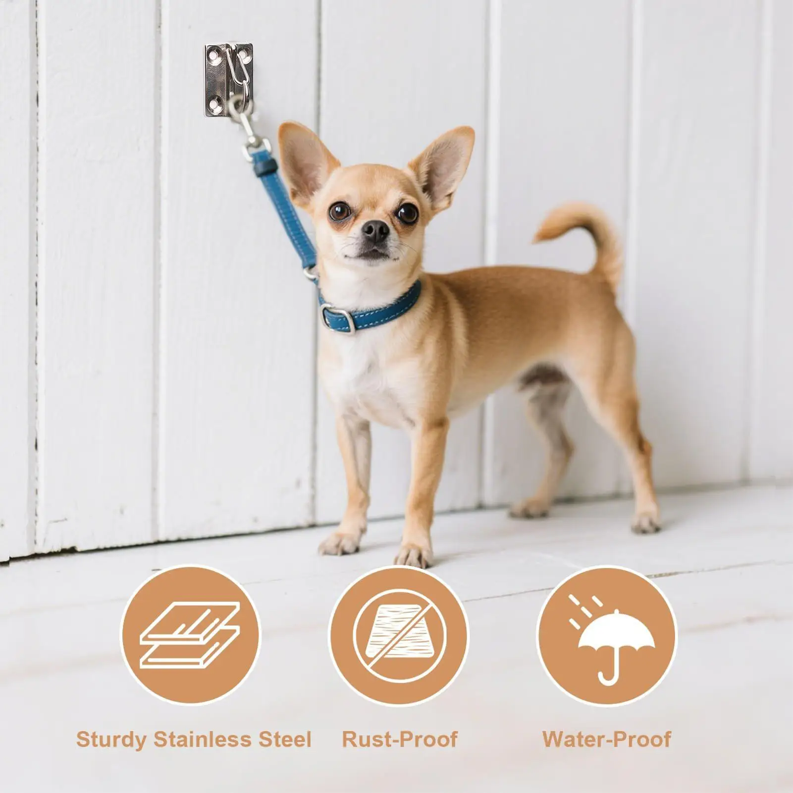 Pet Lead Rope Hooks Dog Traction Rope Hanger Heavy Duty Traction Rope Wall Holder for Outdoor Secure Parking Pet Supplies