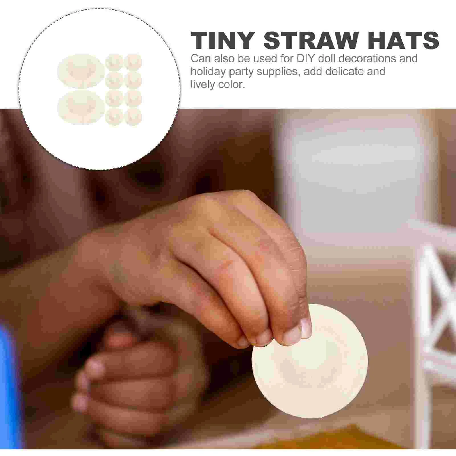 Miniature Hats Straw Hats Tiny Woven Hats Miniature Straw Hats Accessories Cloth Baby Knitted Hat