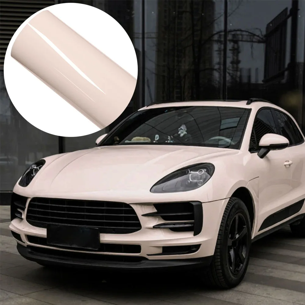 Crystal Shell Pink PET Car Wrapping Vinyl Film, Bubble‑Free Self‑Adhesive Color Change Auto Sticker, PVC Vehicle Decoration