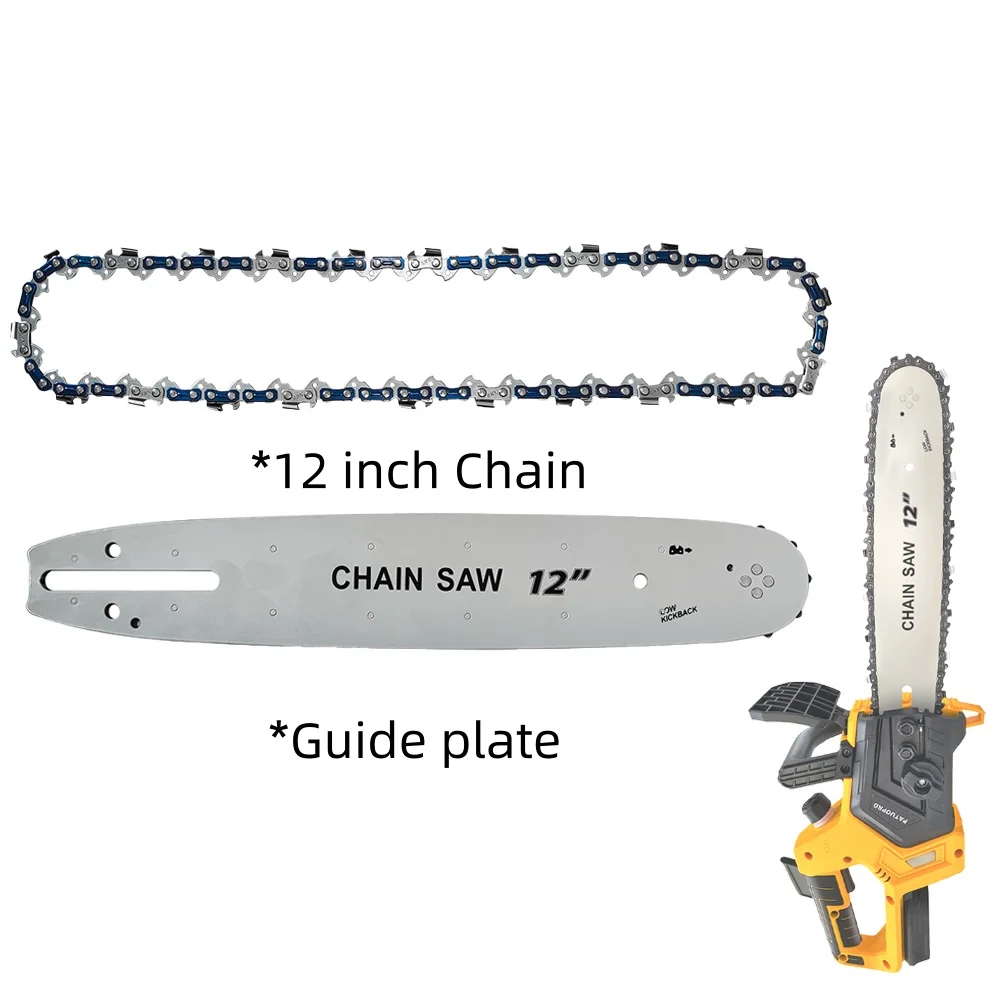 12 Inch Chainsaw Chains & Guide Bar Set Accessory 3/8 inch LP 45 Drive Links Original Replacement Chain Saw Chain Tools Parts
