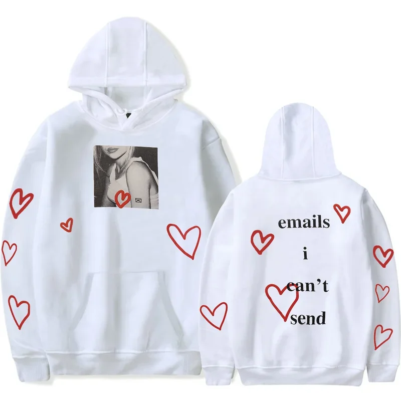 2024 Sabrina Carpenter Heart Hoodies Emails I Can't Send Merch Women Men Long Sleeve Casual Sweatshirt Fashion Clothes