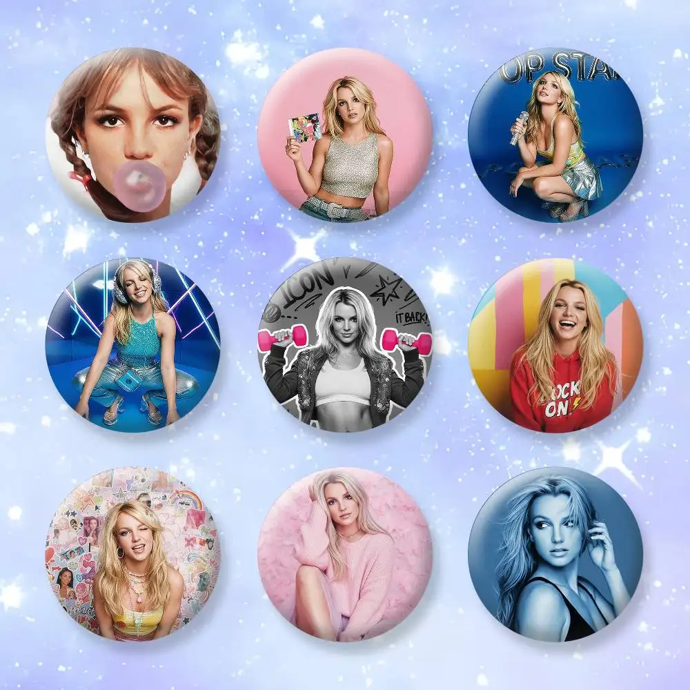 

Princess of Pop B-Britney Spears Button Pins Backpack Clothing Decor Brooch Badge Jewelry Gifts for Kids