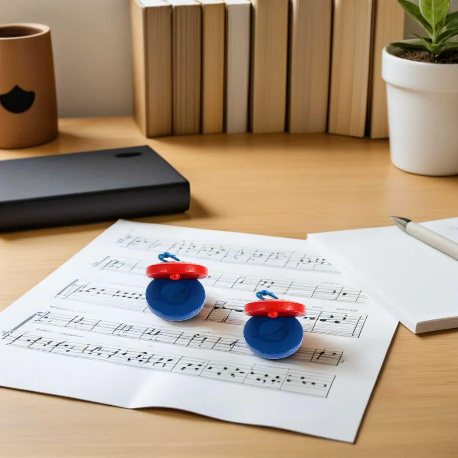 

12Pcs Orff Castanet Wooden Hand Clappers Vibrant Colors Safe Handling Toddler Musical Education Tool Shaker Musical Instrument