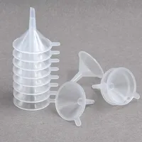 10Pcs Mini Funnels Plastic Small Suit for Essential Oil Bottles Empty Lipgloss Tube Perfume