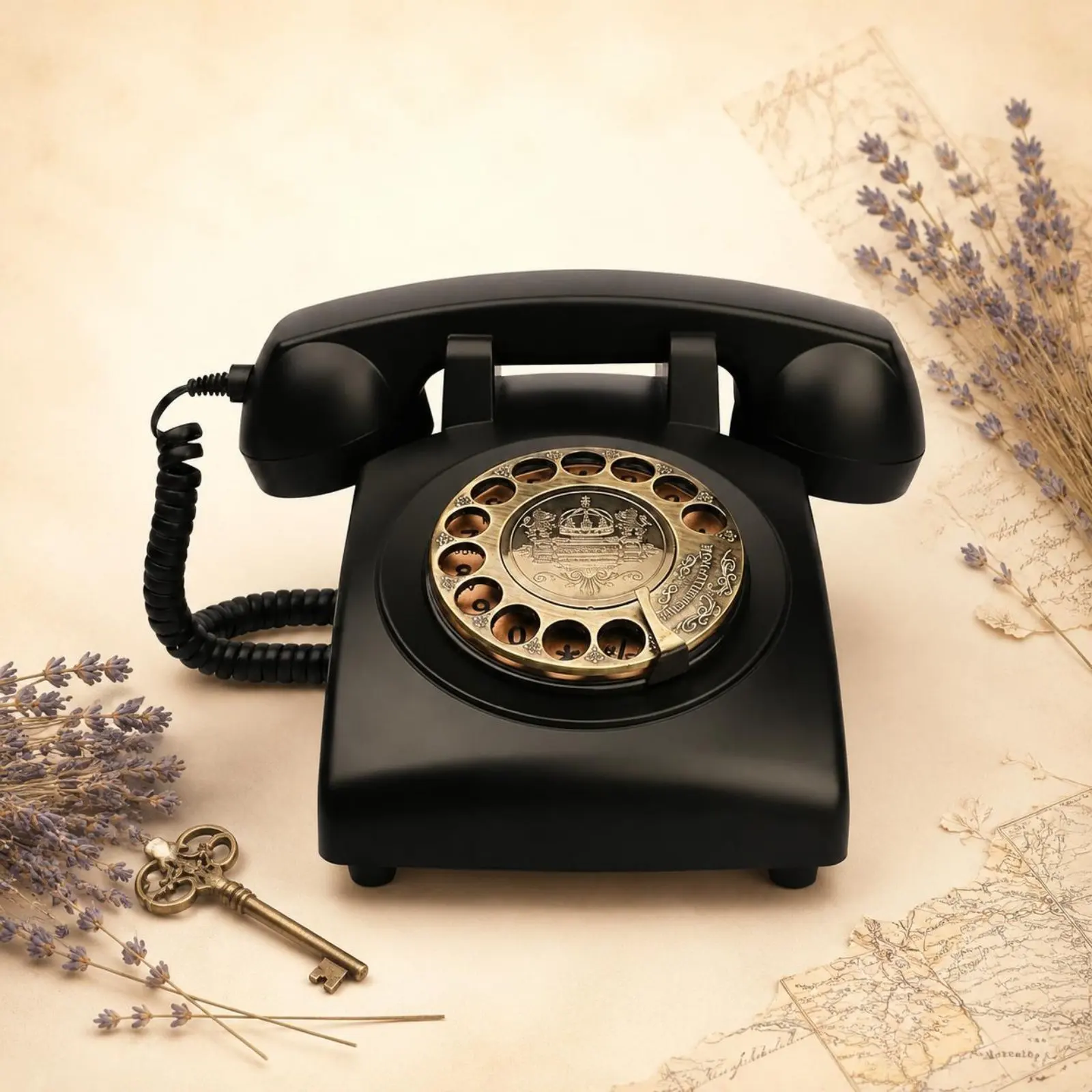 

Retro Rotary Selector Telephone Corded Handset Vintage Telephone Rotary Selector Phone Decorative Piece Home Electronics Gift