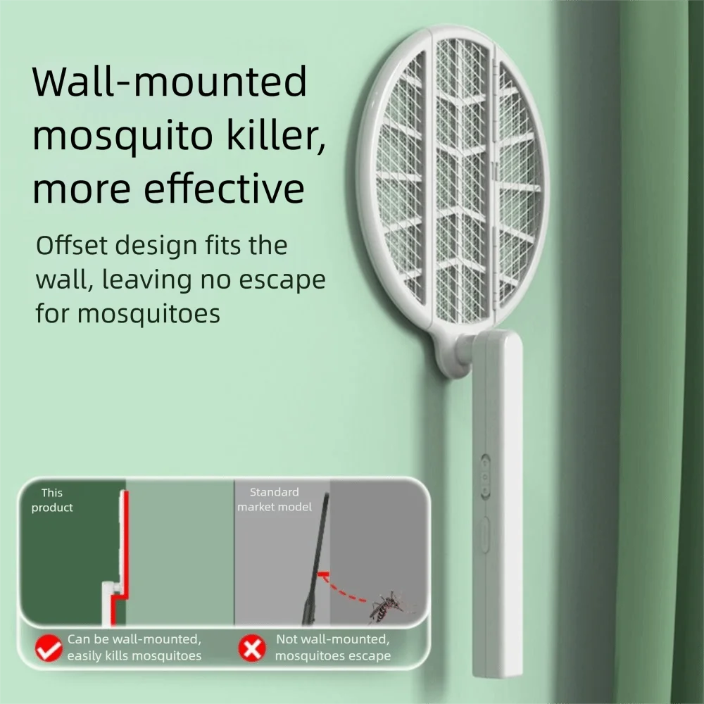 

Foldable Design Electric Mosquito Swatter Electric Swatter Automatic Function Automatic Attracting Lamp Portable Size