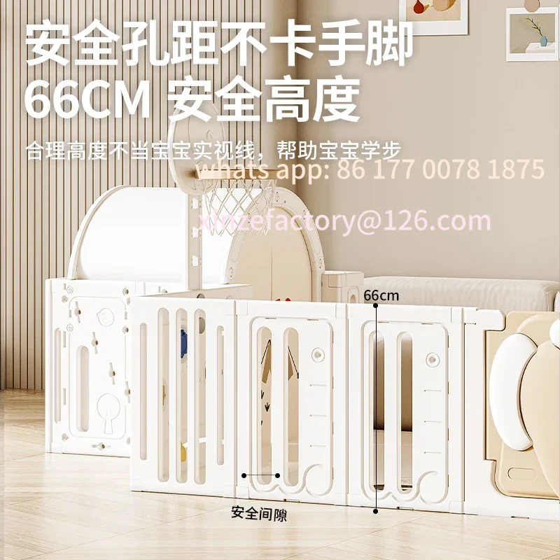 ベビーゲームフェンス ベビークライミングマット 保護フェンス 子供用地上這いマット 室内用小型ハウス