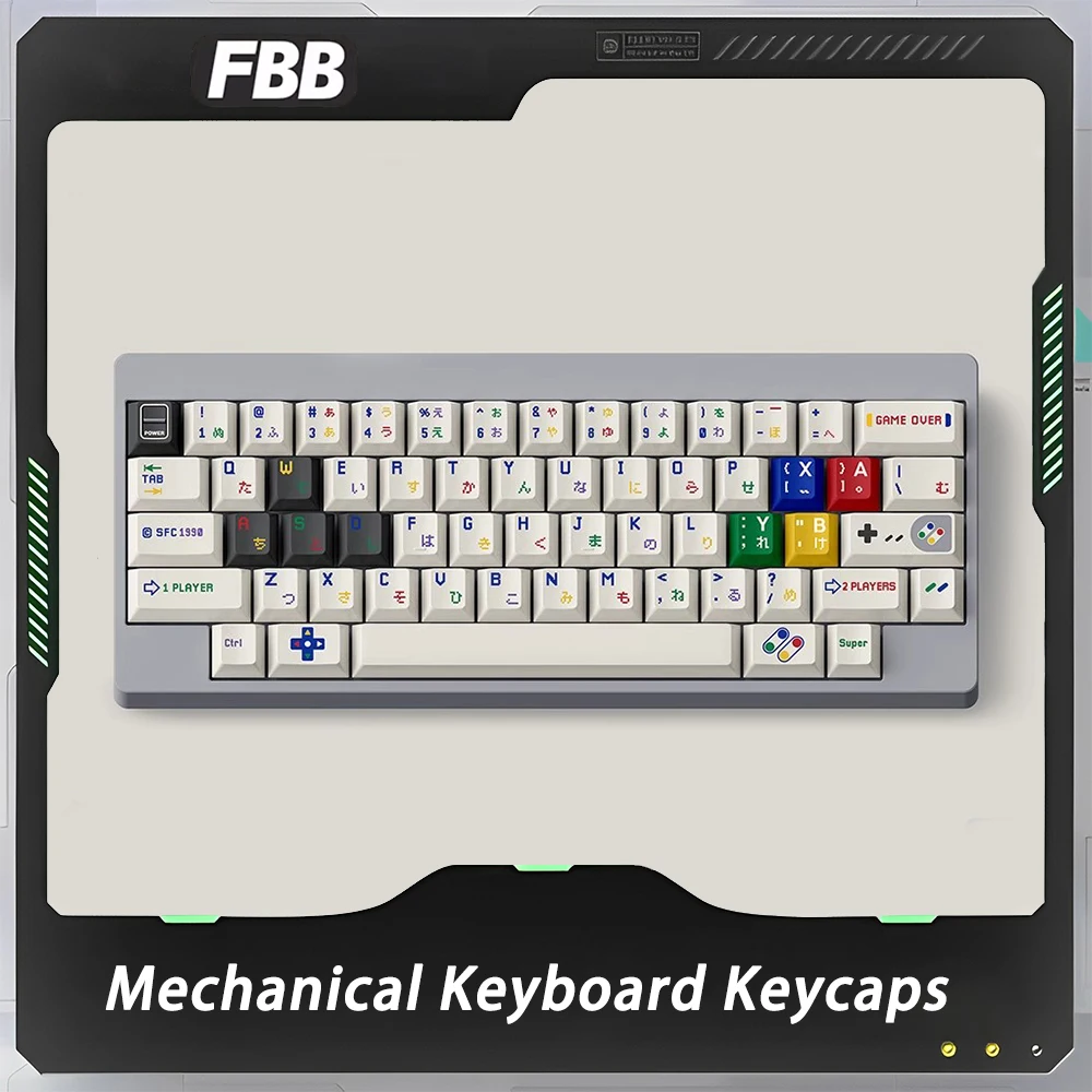 

FBB MAKER SFC1990 Mechanical Keyboard Keycaps Set PBT Sublimation 171 Keys Keycap Personalized Pc Gamer Accessories Office Gifts