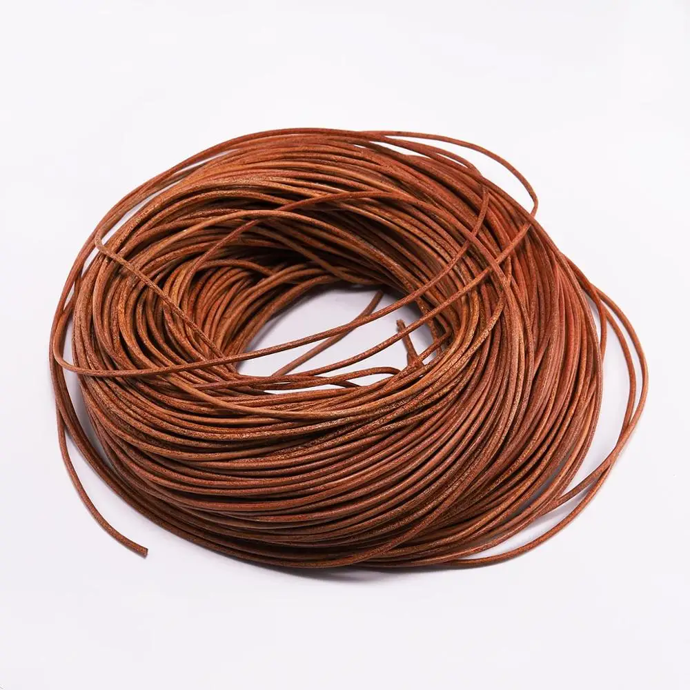 2/5 meters/partij 1-6mm Echt Koe Lederen Ronde String Koord DIY Armband Bevindingen Touw String voor Sieraden Maken