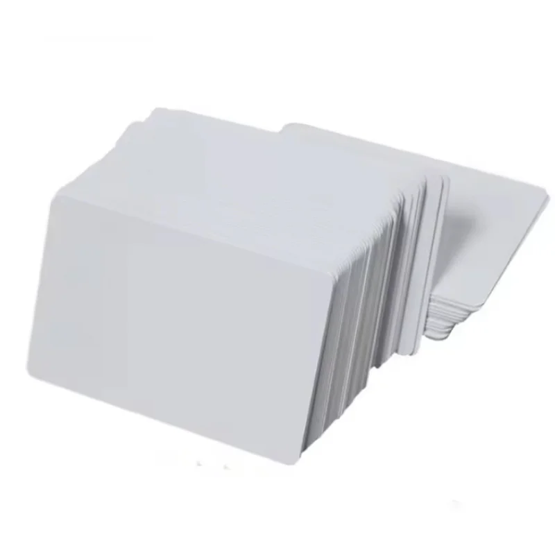 100PCs a lot custom matte PVC White NFC card nfc215 blank card for NFC digital business card tap