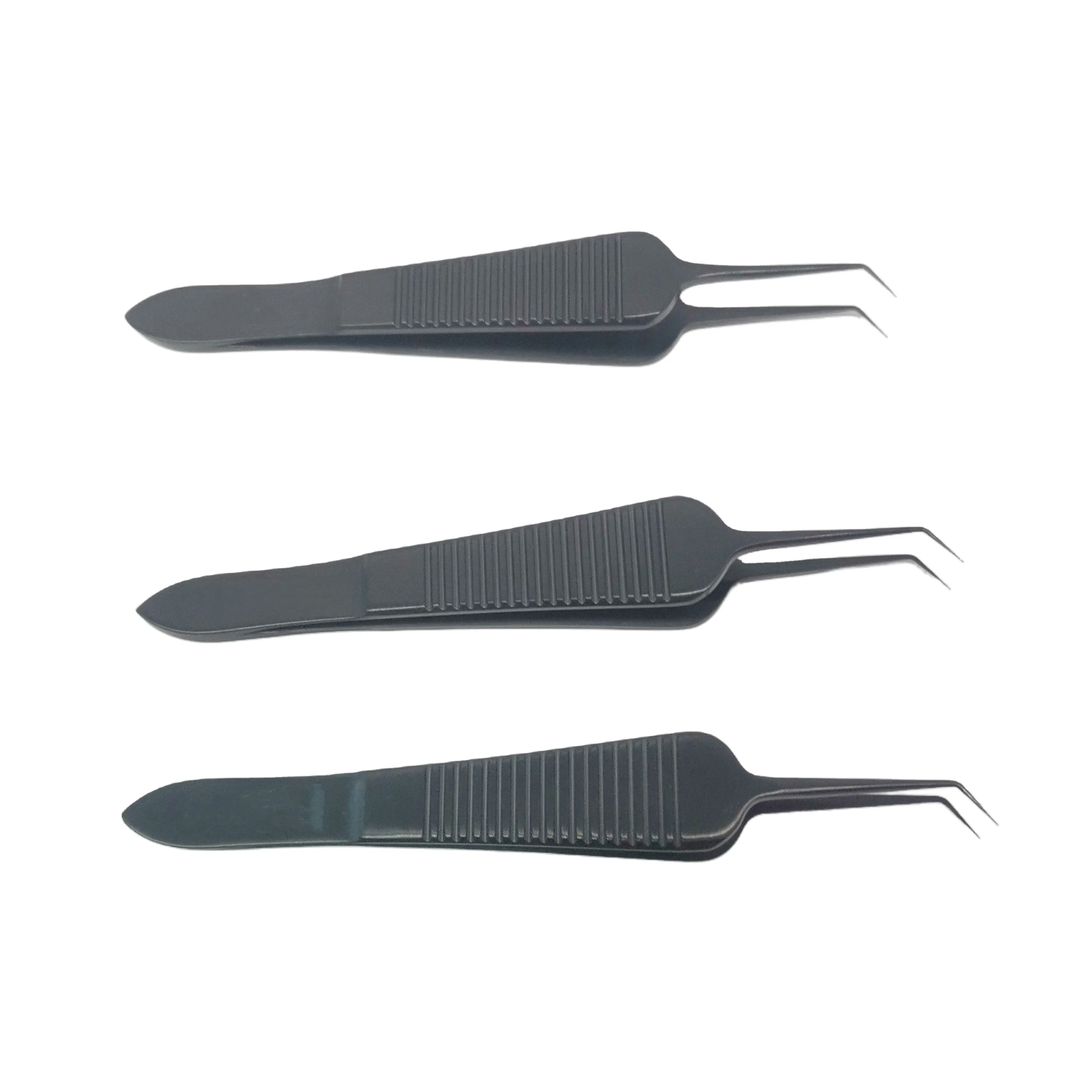 Ceramic-Coated Straight And Curved Forceps Tweezers Stainless Steel Hair Transplant Surgical Instruments