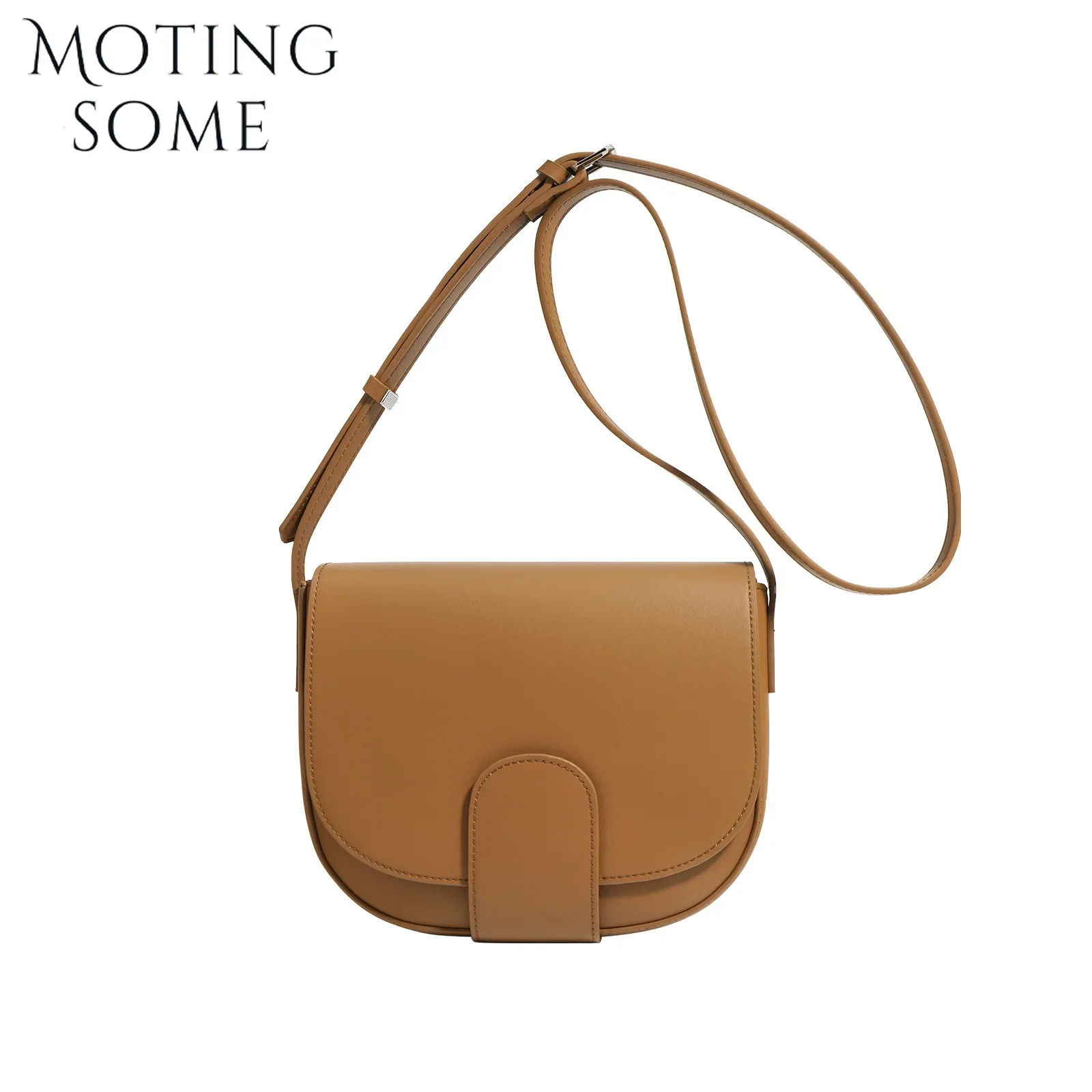 Motingsome 2024 New Designer Bags Woman Bag Fashionable Lady Halfmoon Saddle Purse Shoulder Messenger Bag Underarm Shell Pouch