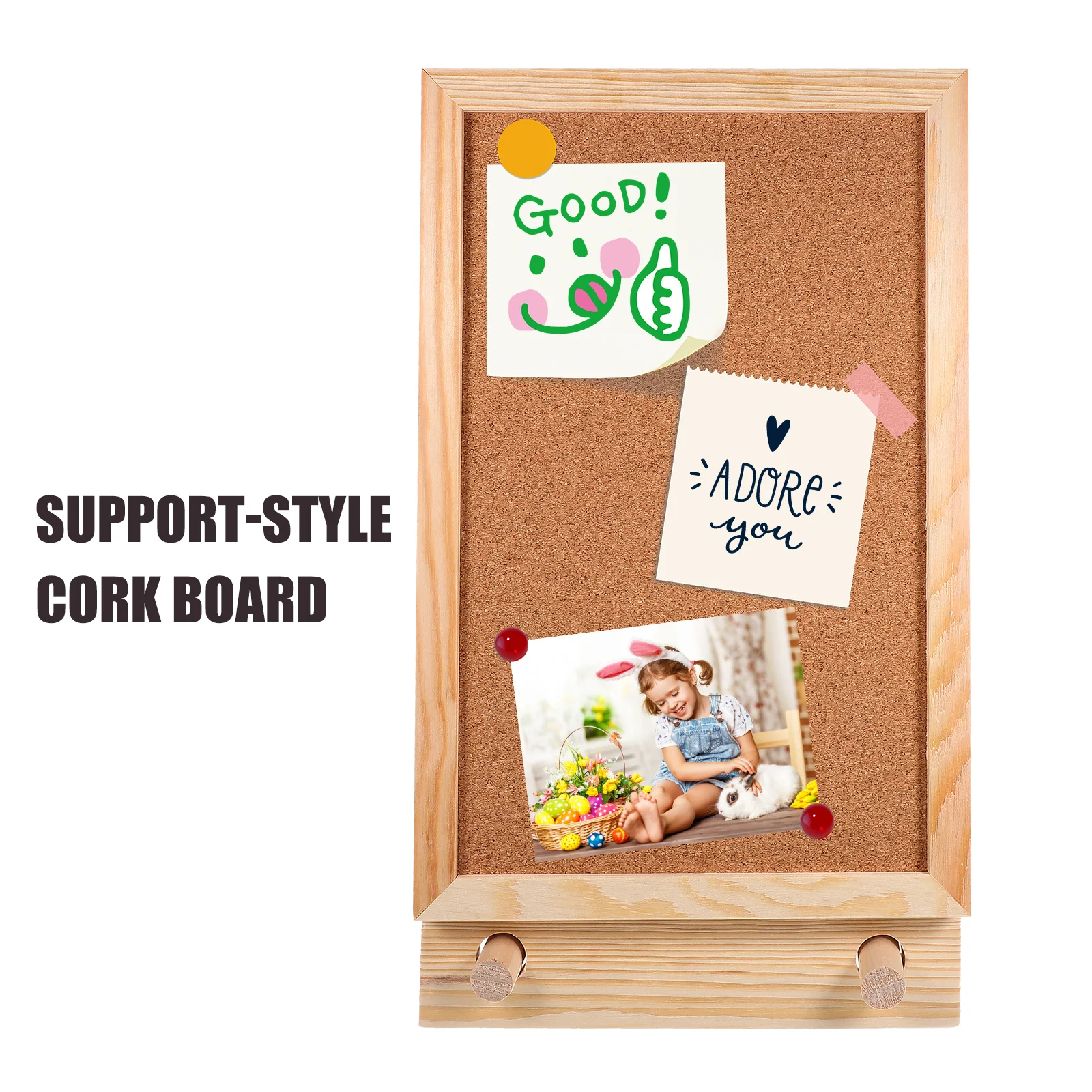 

1 set 1 Set Desktop Cork Bulletin Message Board Decorative Pin Board For Home Office Wall Display Functional Notice Organizer