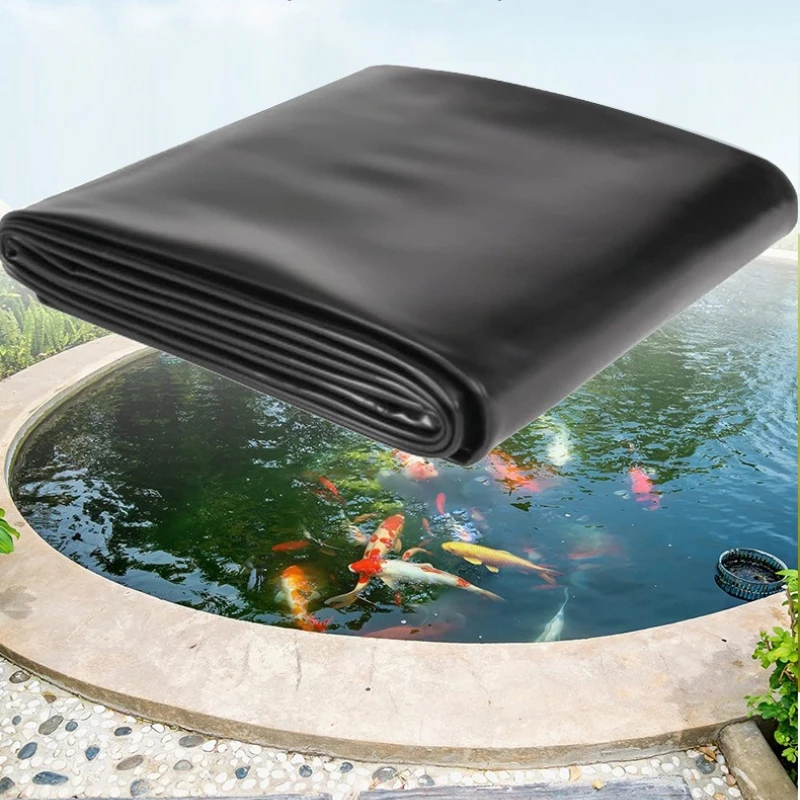 

Folding pond film Cross-border e-commerce fish pond breeding anti-seepage film New material HDPE black 0.5mm pond film