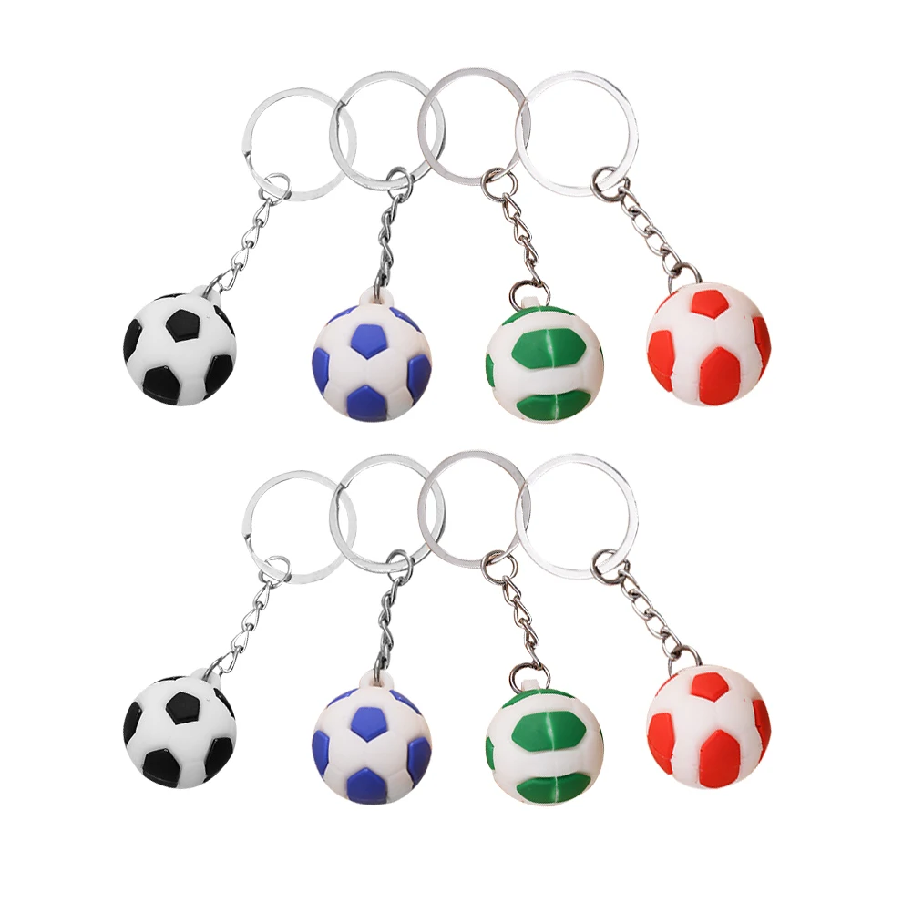 8 قطعة مفتاح كرة القدم محاكاة معلقة قلادة حقيبة الزخرفية سحر DIY كيرينغ اكسسوارات الموضة معلقة #5