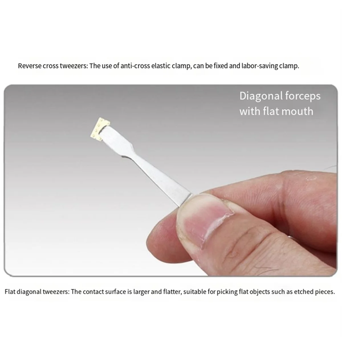 

Комбинированный пинцет ABJS из нержавеющей стали, заостренные до локтя, трудосберегающие плоскогубцы, зажим для сбора штампов с обратным плоским горлышком