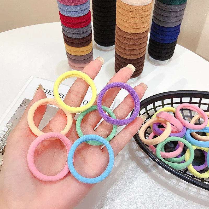 

Fashion Elastic Hair Band For Women 2022 Girls Head Rope High Horsetail Hair Rope Simple Hair Circle Korean Hair Accessories New