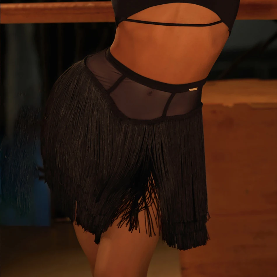 

Юбка для латинских танцев с усиленной бахромой, одежда для танцев, женская танцевальная одежда, юбка, платье для вальса, платье для латинских танцев