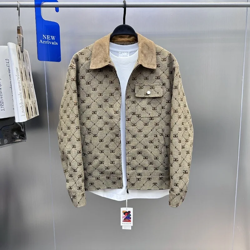 

G-Home Spring Faion Casual Embroidered Workwear Jaet Turn-down Collar Lightweight Youth American Sle Spring Break Outfi...