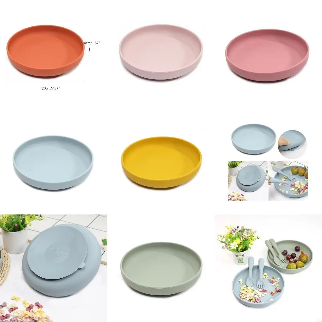 

Suction Plate for Baby Toddler Plate with Suction Silicone Baby Feeding L8RB
