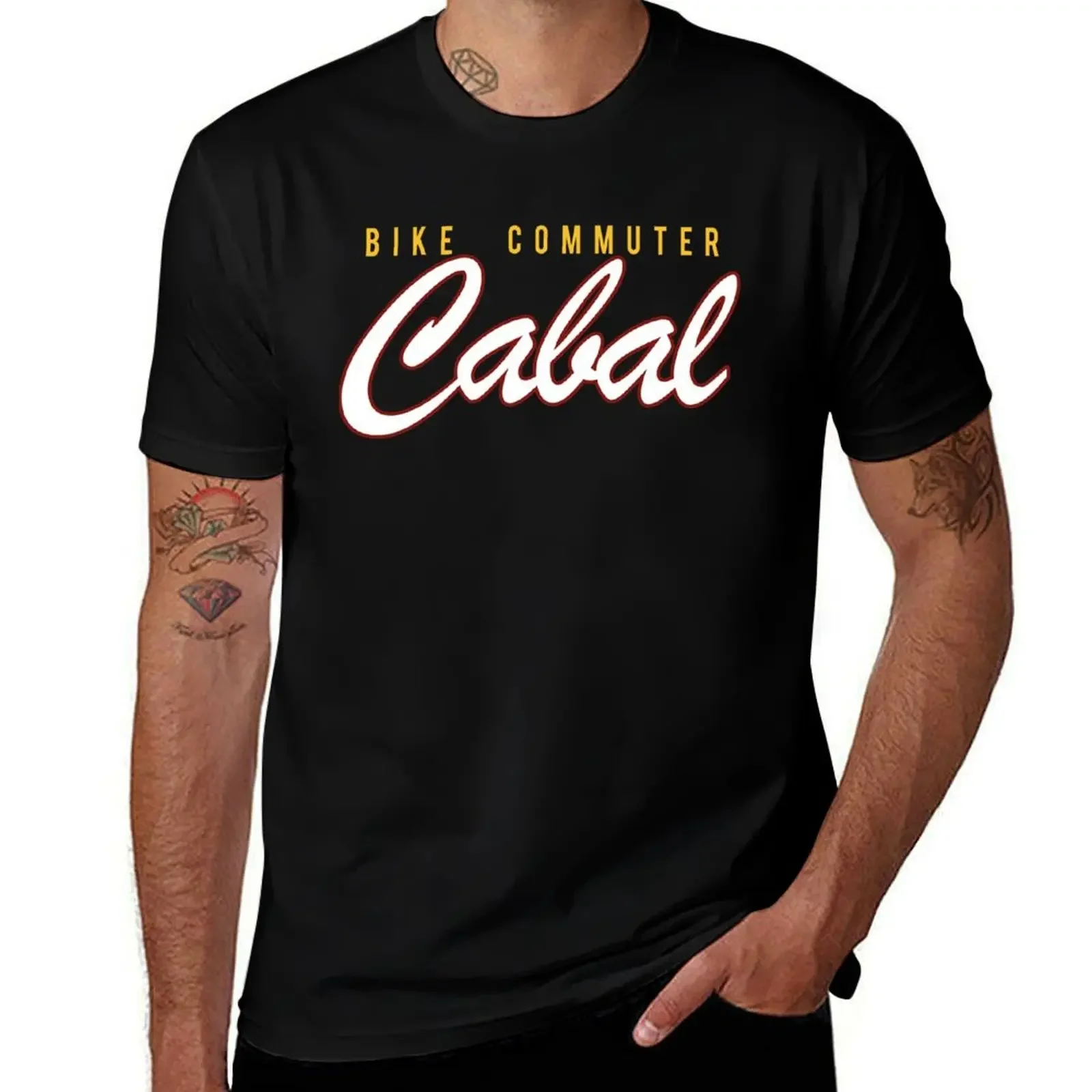 Cabal Retro Script T-Shirt T-shirts oversize tees T-shirts for men cotton