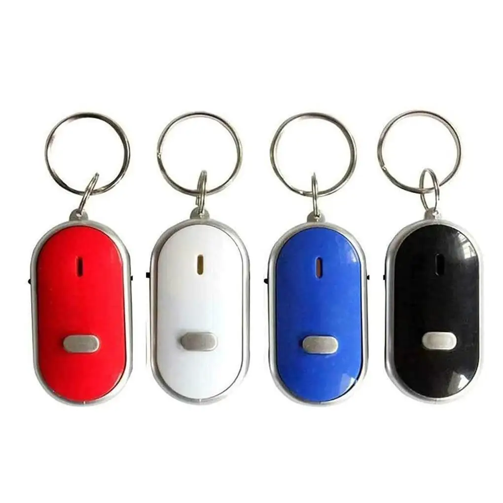 4 Pieces Wireless Induction Key Tracker Flashlight Remote Control Lost Keys Locator Keychain Accessory for Outdoor