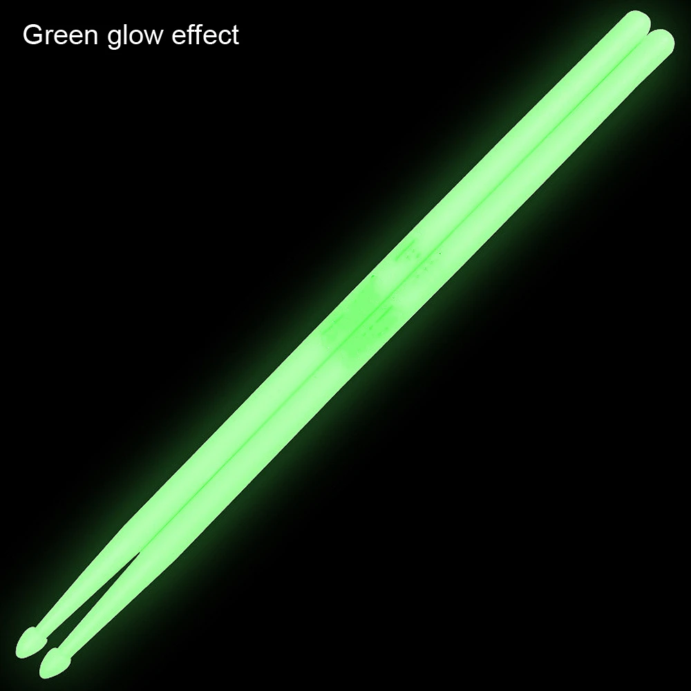 Noctilucent 5A Drum Sticks Glow in The Dark Stage Performance Luminous Drumsticks Percussion Instruments Accessories