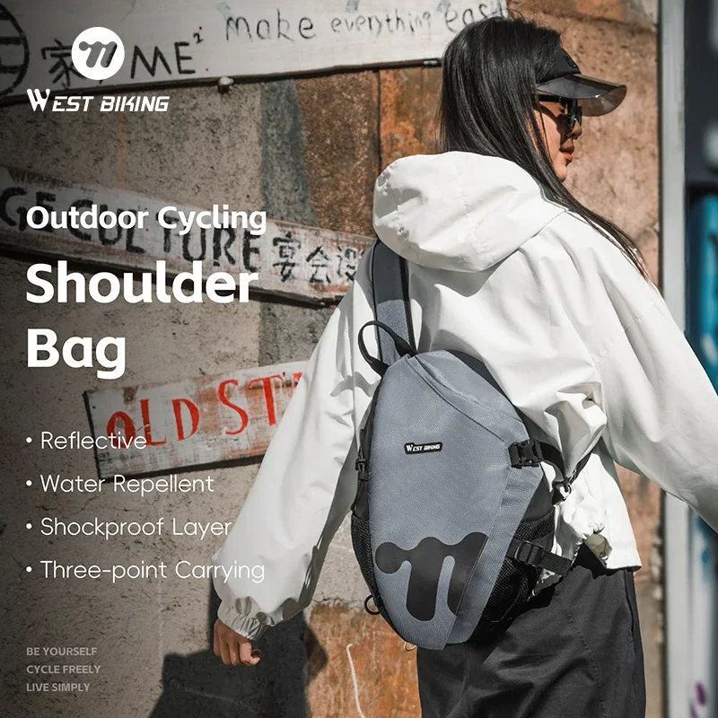 

Велосипедный рюкзак WEST BIKING, многофункциональная спортивная сумка на плечо, мужской повседневный рюкзак, рабочая дорожная велосипедная дорожная нагрудная сумка