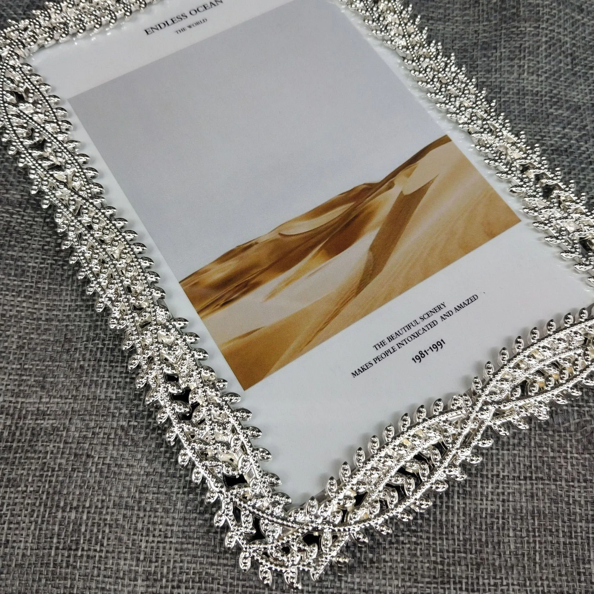 Bingkai Foto Logam Perak 6/7 i - Bamboo Photo Frame ulasan dan harga