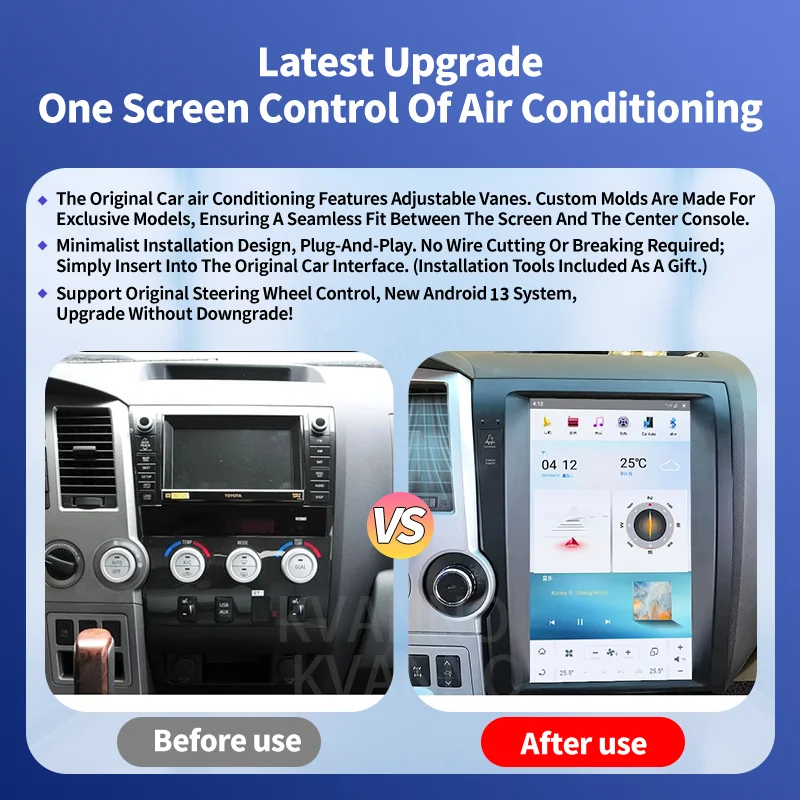 2Din Car Radio For Toyota Tundra Sequoia 2007-2018 13.6