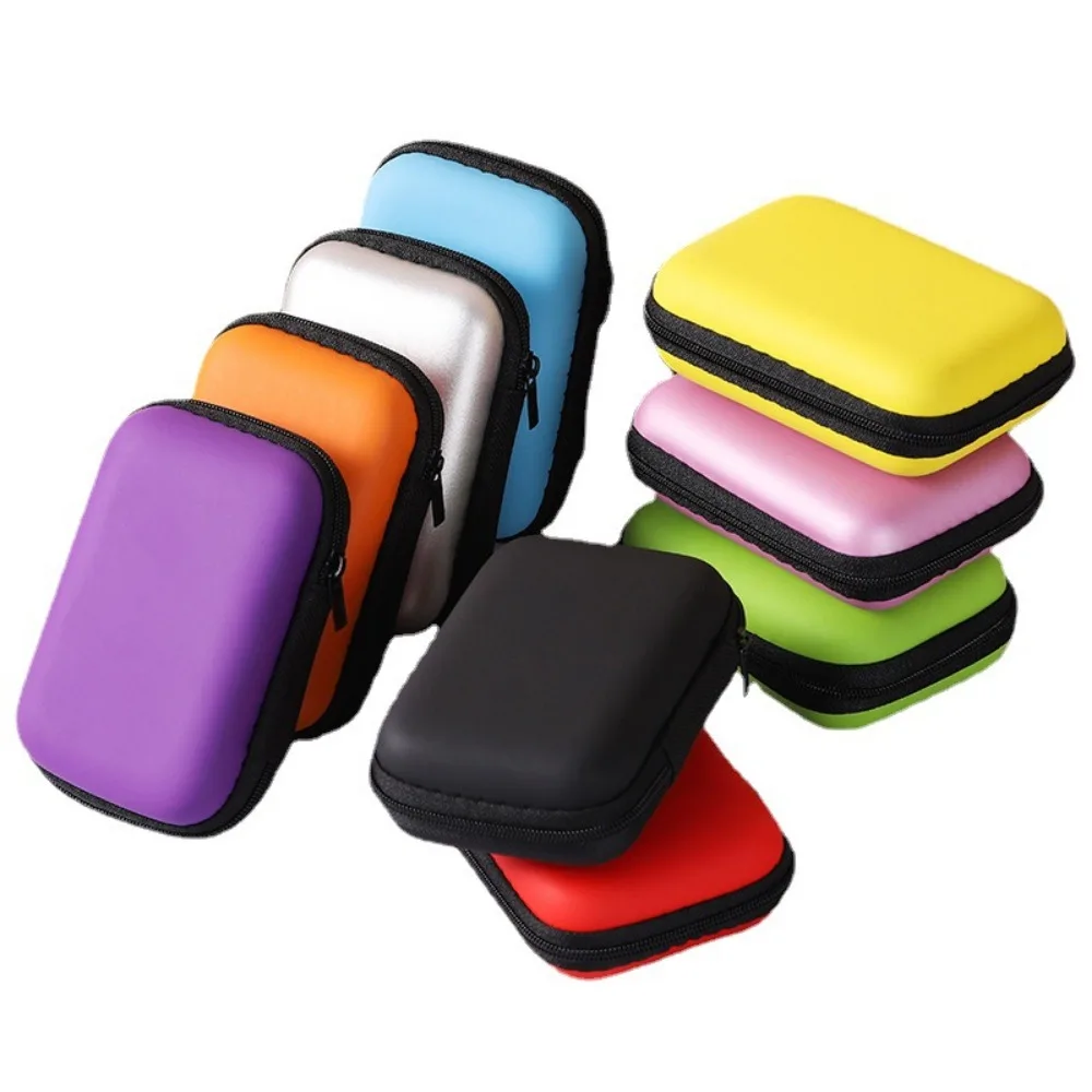 7 colors Portable Card Storage Bag,Data Cable Packing Cube,Waterproof Headphone Storage Bag,EVA Protective Case For Travel