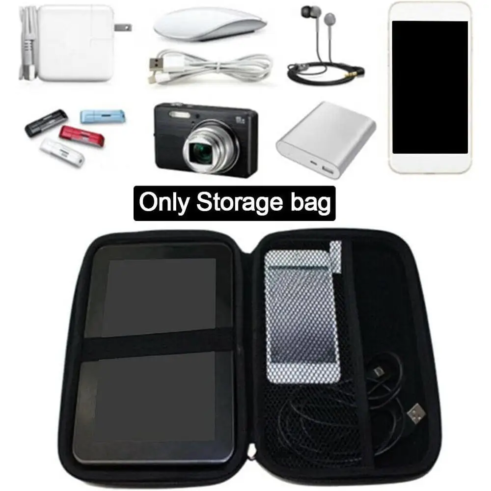 7 inch Black EVA PU Hard Carry Case GPS Cover GPS Storage Bag Fit for all TomTom and Garmin SAT NAV 7