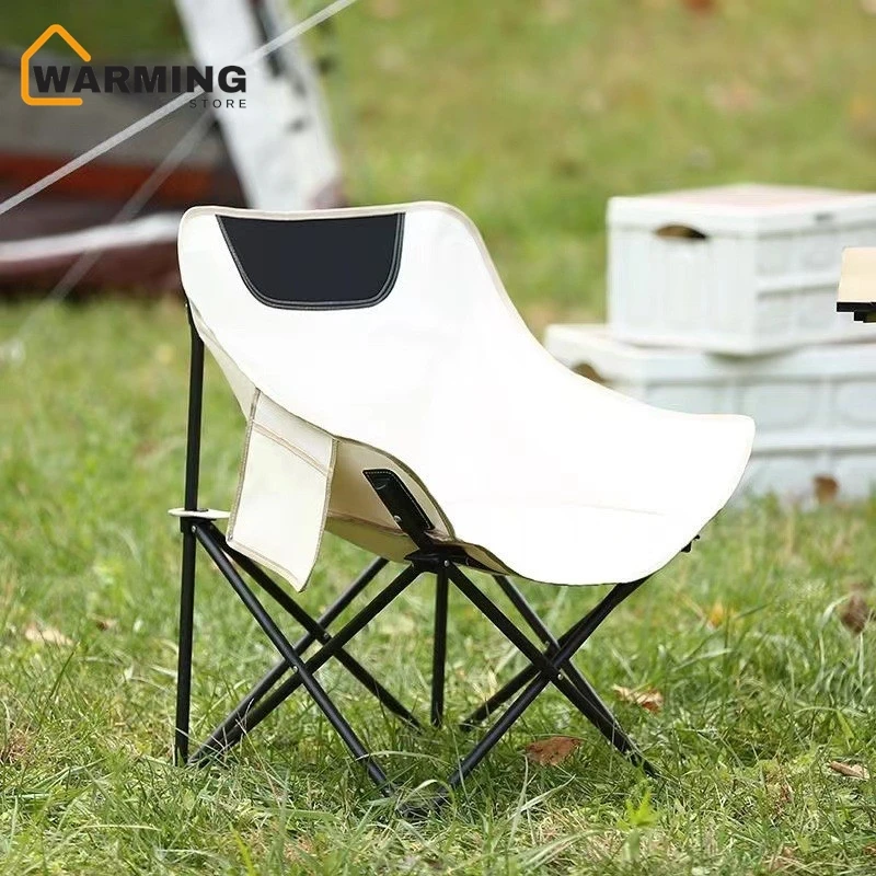 

Warming Outdoor Portable Moon Chair Camping Backrest Fishing Chair Small Stool Mazza Folding Flat Bench Lounge Chair New