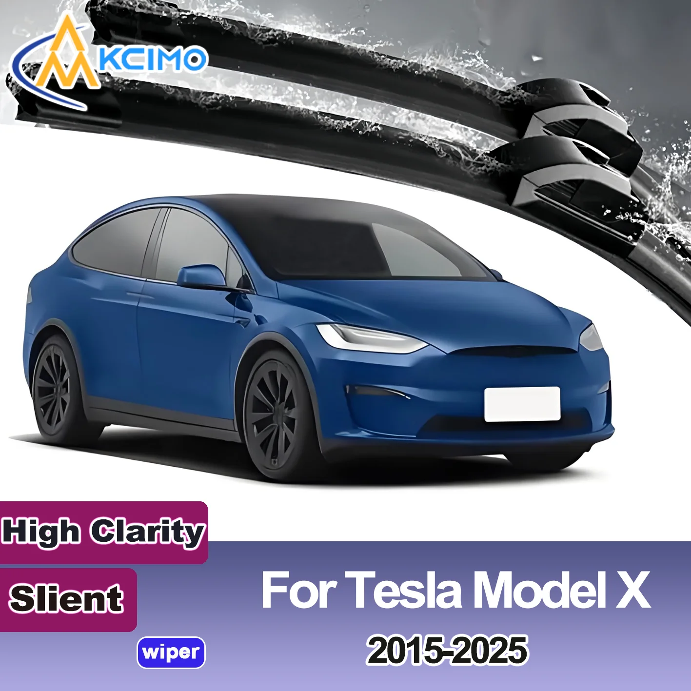 

2PCS New Front Windshield Wiper Blade for Tesla Model X 2015-2025 Front Windshield Auto Wipers Blade Accessories 2025 2024 2023