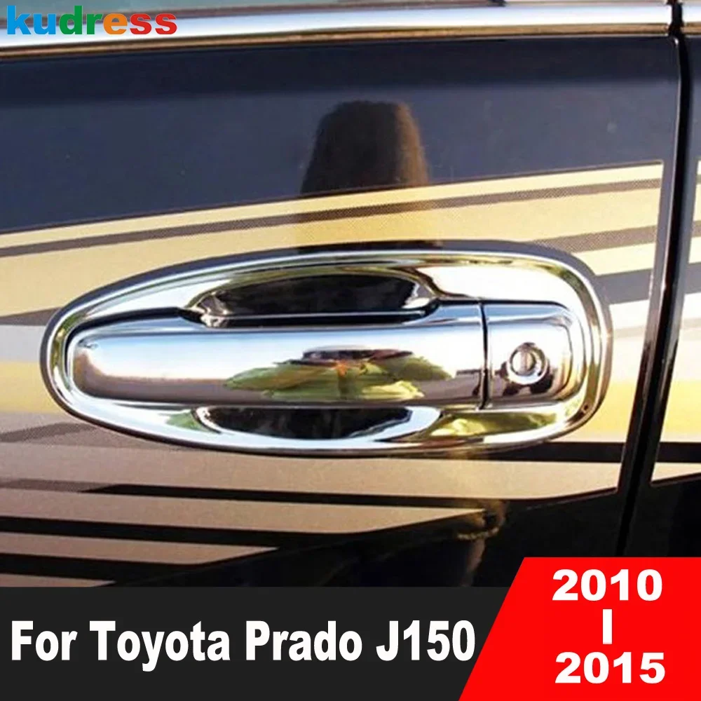 Side Door Handle Cover Trim For Toyota Prado J150 J 150 2010-2013 2014 2015 Chrome Door Handle Bowl Cup Frame Car Accessories