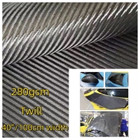 [Grade A+】 3K 280gsm 4x4 real Carbon Fiber Cloth Setting carbon fabric large twill 20\