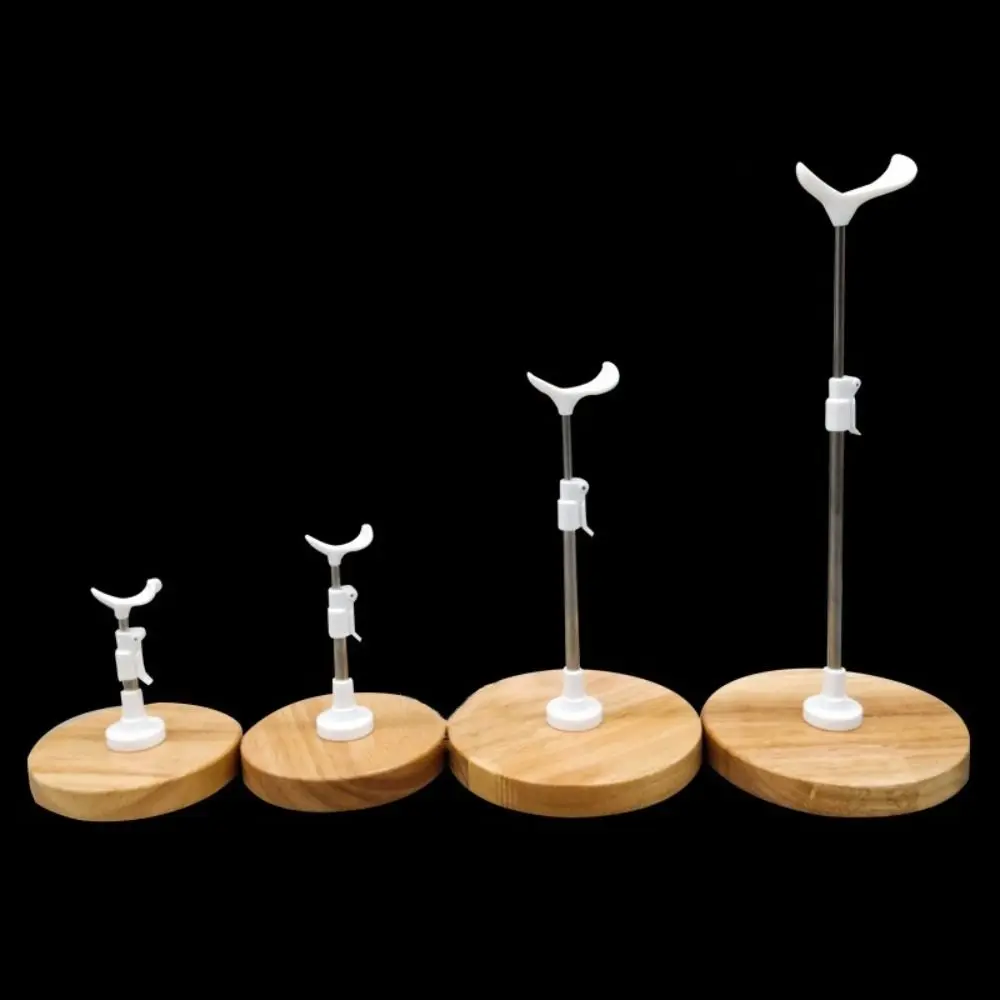 1/3 1/4 1/6 1/8 Pop Stand Houten Basis Verstelbare Pop Display Houder Stabiele Basis Roestvrij Stalen Ondersteuning Pop Beugel
