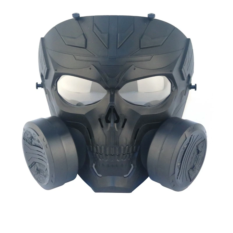 zlangsports Full Face Airsoft Paintball Tactical Skull Mask with Fan CS Halloween Cosplay Masks