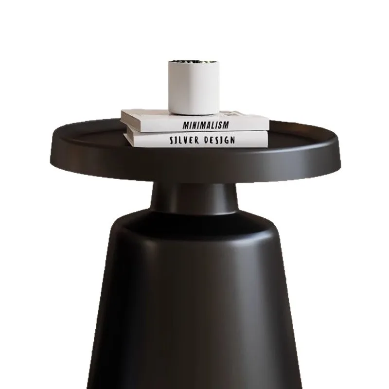 

Round coffee table with drawers combination cream style simple living room French minimalist edge table