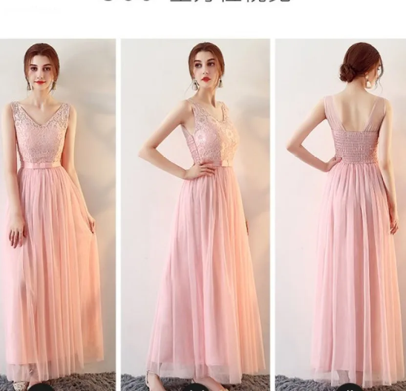 2024 New Light Purple Pink Bridesmaid Dresses Graduation Vestidos Longo Long Prom Robes Cheap Wedding Party Dress