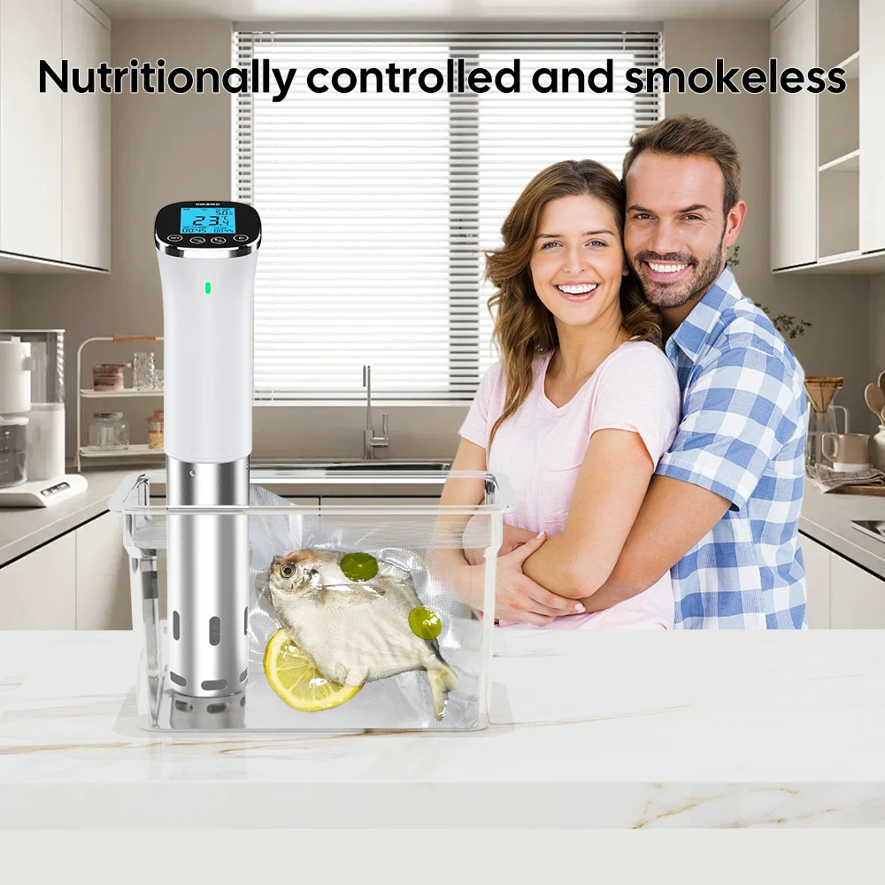 INKBIRD 1000W WiFi Sous Vide Cooker, IPX7 Precision Temperature Control & Free APP-Guided Recipes for Perfect Steak&Healthy Meal