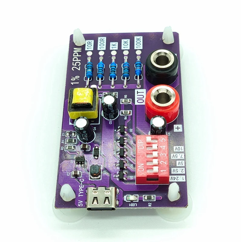 Hot Sale AD585 Voltage Reference Module 5 Channels 1.24V/2.5V/7.5V/5V/10V 5 Levels 10R/100R/1K/10K/100K Resistors Of Calibration