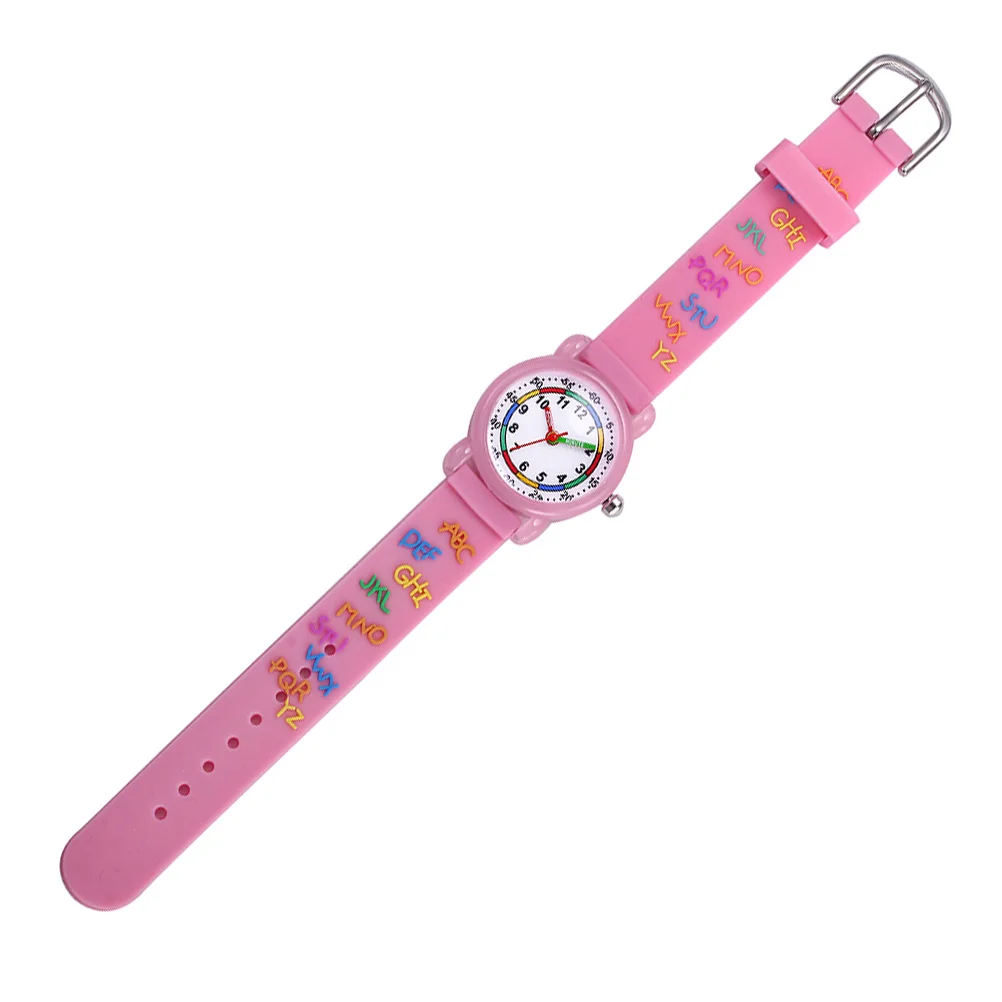 

1Pcs Kids Cartoon Watch Pink Waterproof Lovely 3D Cartoon Design Precise Quartz Movement Children Wristwatch Durable Comfortable