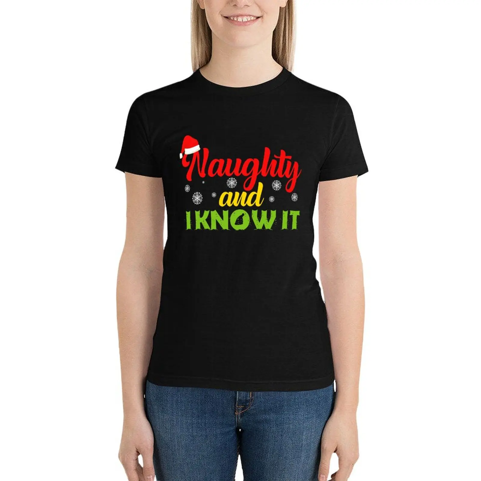 Naughty and I know it T-Shirt aesthetic clothes Short sleeve tee vintage clothes designer clothes Women luxury