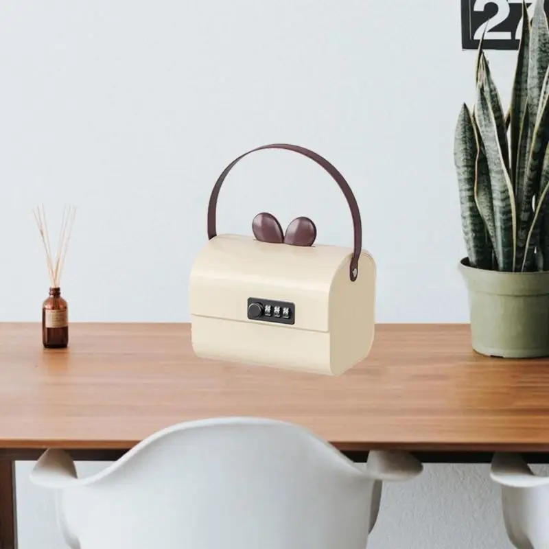 77HB Portable Handle Money Box для детей пароль свиньи банки с кодом комбинированной заблокированной вариант с Cartoon Rabbit