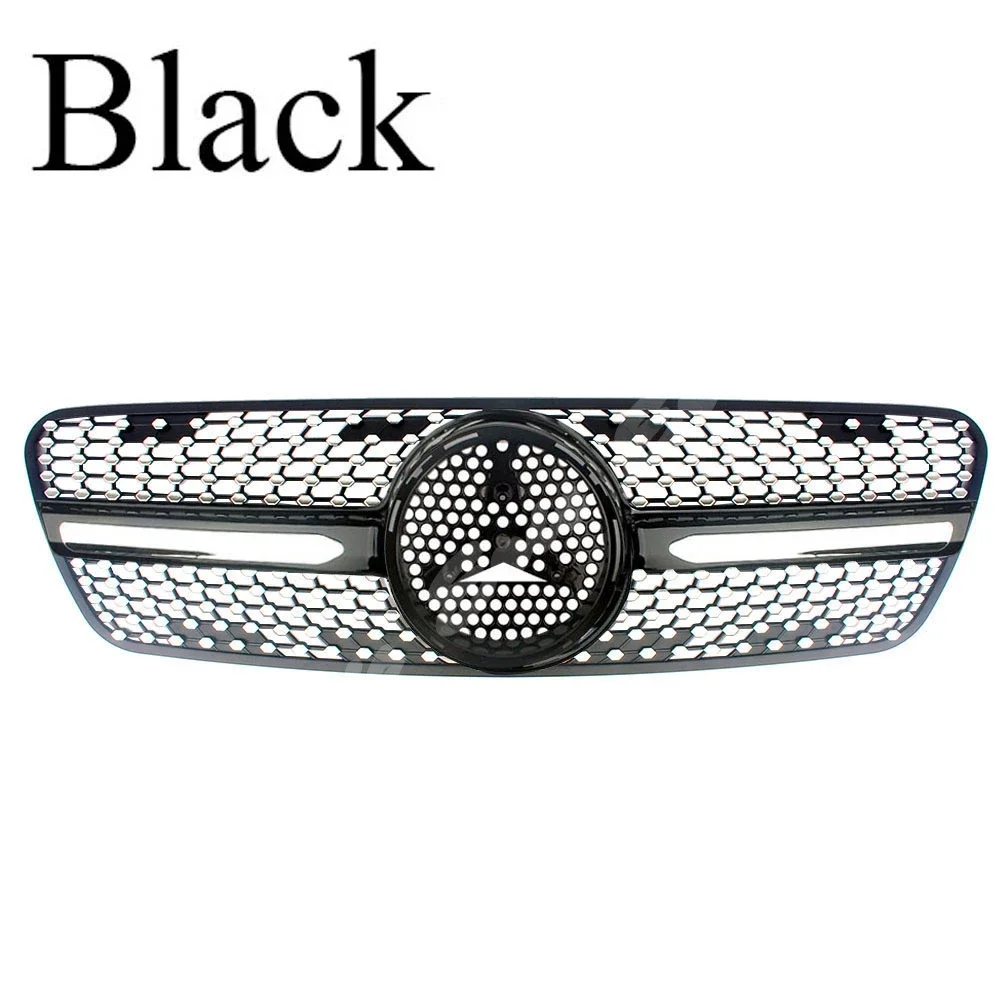 

Front Racing Facelift Grilles Upper Grill For Mercedes Benz W163 ML-Class 1998-2004 Diamond