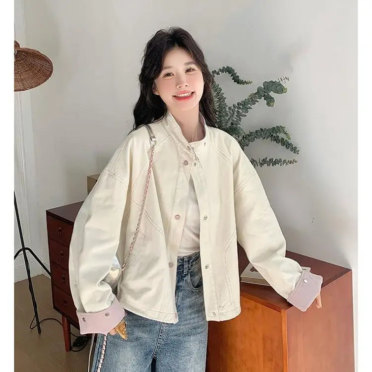 

Женские пальто Куртки Женская одежда Y2K Отложной воротник Модный стиль Верхняя одежда на пуговицах Передний карман Чистый простой базовый длинный